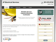 Tablet Screenshot of cypresselectricalcontractor.com